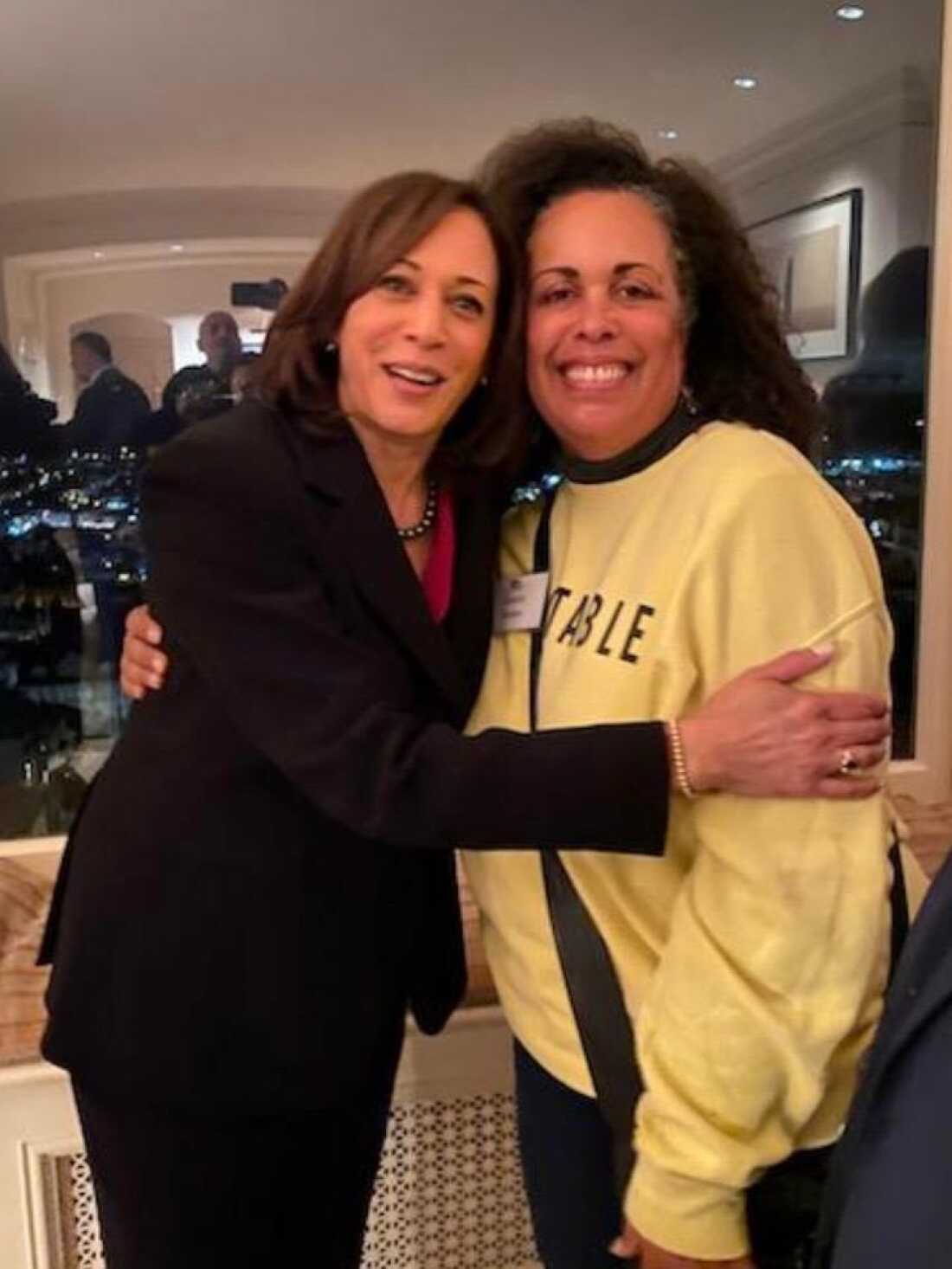 Kamala Harris (left) and Carole Porter.