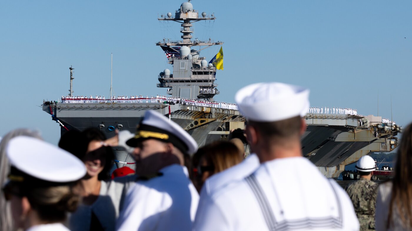 The USS Ford is finally home and will get its plumbing system repaired ...