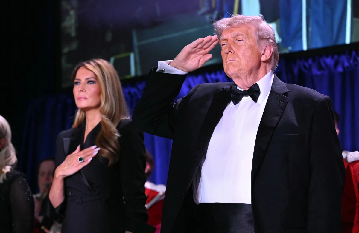 First lady Melania Trump and President Donald Trump attend the White House Correspondents' Association Dinner at the Washington Hilton in Washington, D.C, on April 25, 2026.