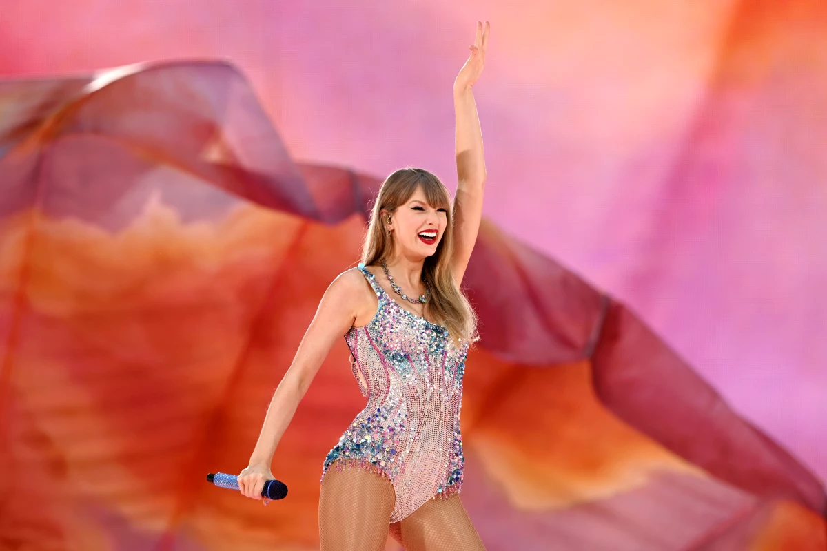Taylor Swift, pictured performing at London's Wembley Stadium in August.