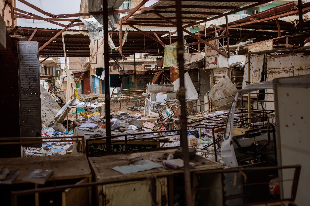 Souq Omdurman, a sprawling market, is broken down and deserted in Omdurman, Sudan.