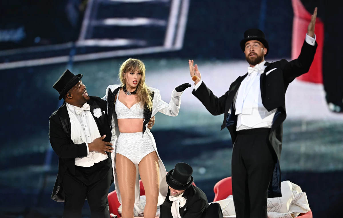 Kelce joined Swift onstage during the London leg of her Eras Tour in June 2024.