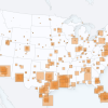 This map, created with overnment data provided by ICE in response to a FOIA request by the Deportation Data Project and analyzed by NPR, shows book-ins at facilities across the country between Jan. 20 and mid-October 2025.