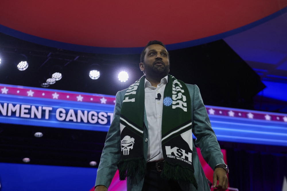 Kash Patel during the 2024 Conservative Political Action Conference in Fort Washington, Md. on Feb. 23, 2024. President-elect Trump has nominated Patel to lead the FBI even though the agency's current director, Christopher Wray, has more than two years left on his term. (AFP via Getty Images)