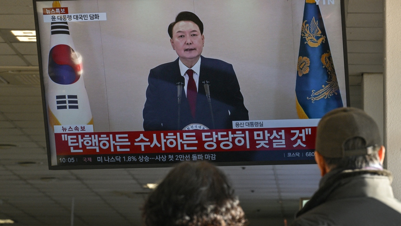 South Korea’s Yoon defends martial law decree and as an act of governance : NPR