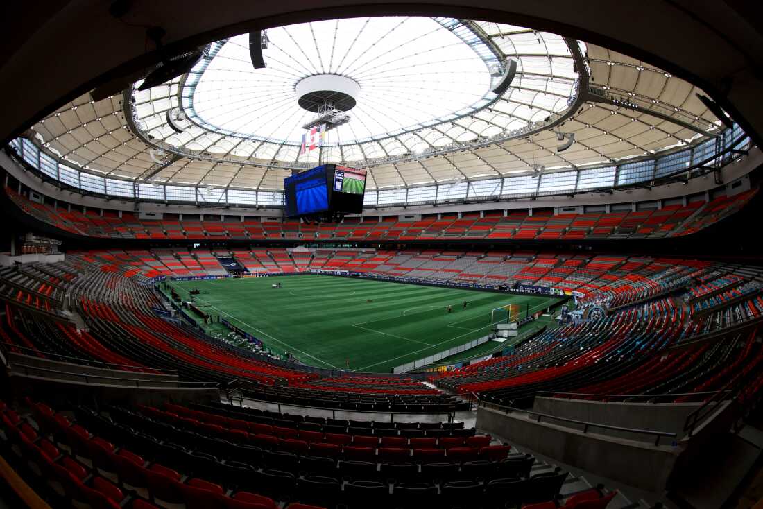 General view inside the stadium prior to the MLS match between Vancouver Whitecaps FC and Los Angeles Football Club at BC Place on August 01, 2026 in Vancouver, British Columbia.