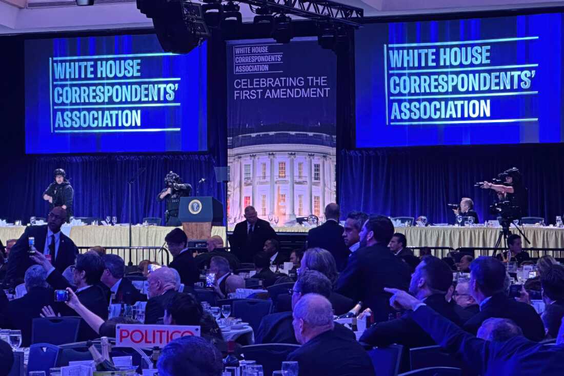 Take a look at the security setup for the WHCA Dinner : NPR