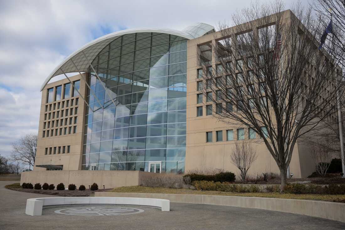 The United States Institute of Peace (USIP) headquarters is seen on Feb. 20 in Washington, D.C. The institute has laid off nearly all of its staff.