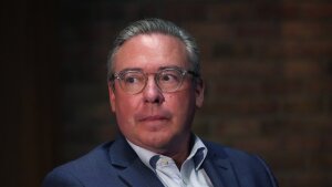 Pennsylvania Secretary of the Commonwealth Al Schmidt, participates in an election forum, Thursday, Sept. 19, in Ann Arbor, Mich. (AP Photo/Carlos Osorio)