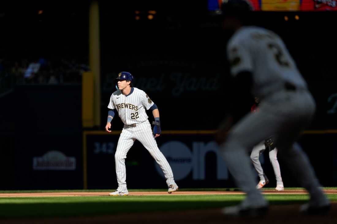 Christian Yelich of the Milwaukee Brewers wasn't alive the last time his team went to the World Series (1982). The Brewers have a small payroll but were one of baseball's hottest teams in the summer.
