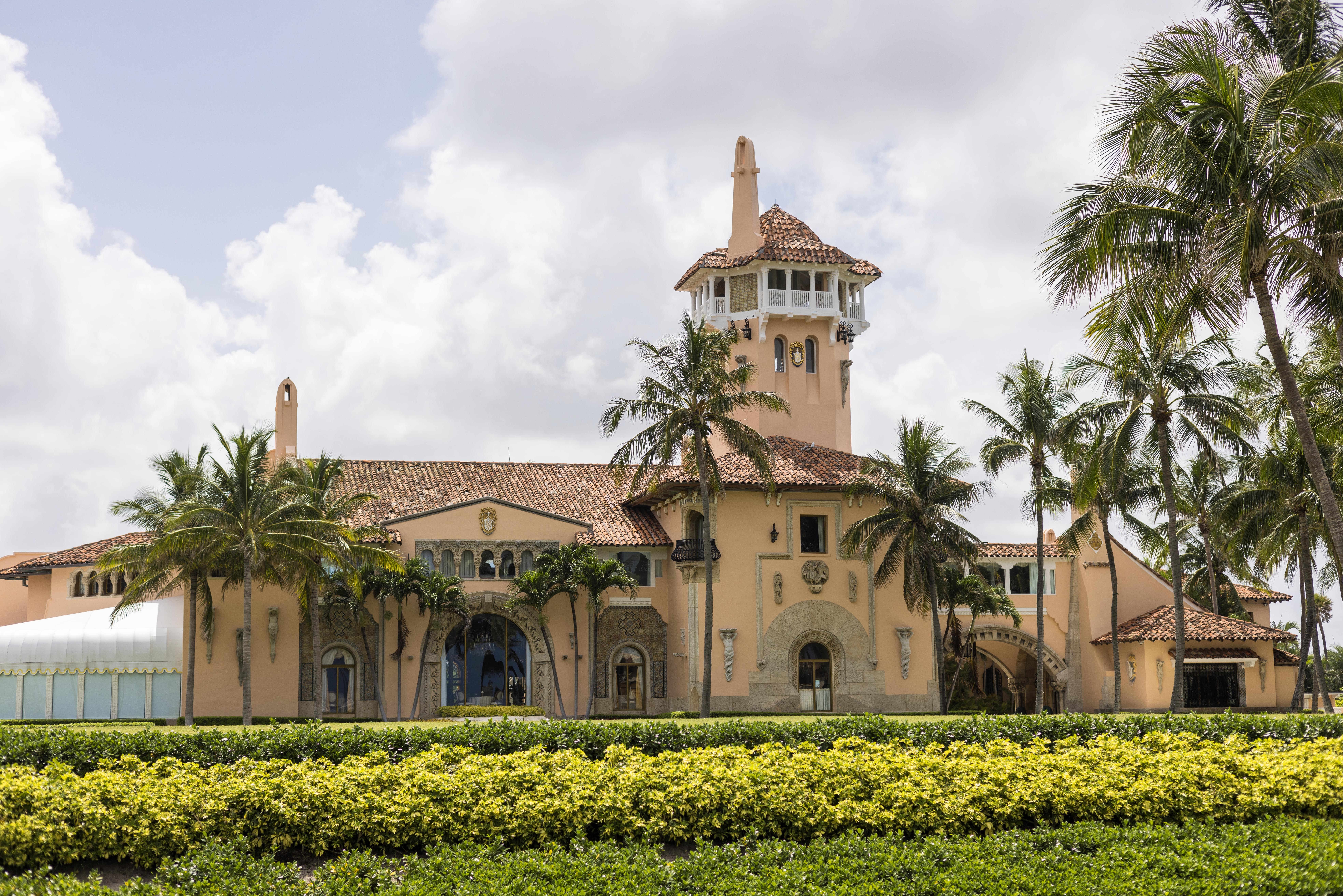 Exterior view of Mar-A-Lago on July 14, 2024 in Palm Beach, Fla.