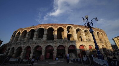 A view of the Arena in Verona, Italy, where the opening ceremony for the Milan-Cortina Winter Paralympics takes place on March 6. The Paralympic Games are being overshadowed by military conflicts in Ukraine and the Middle East.