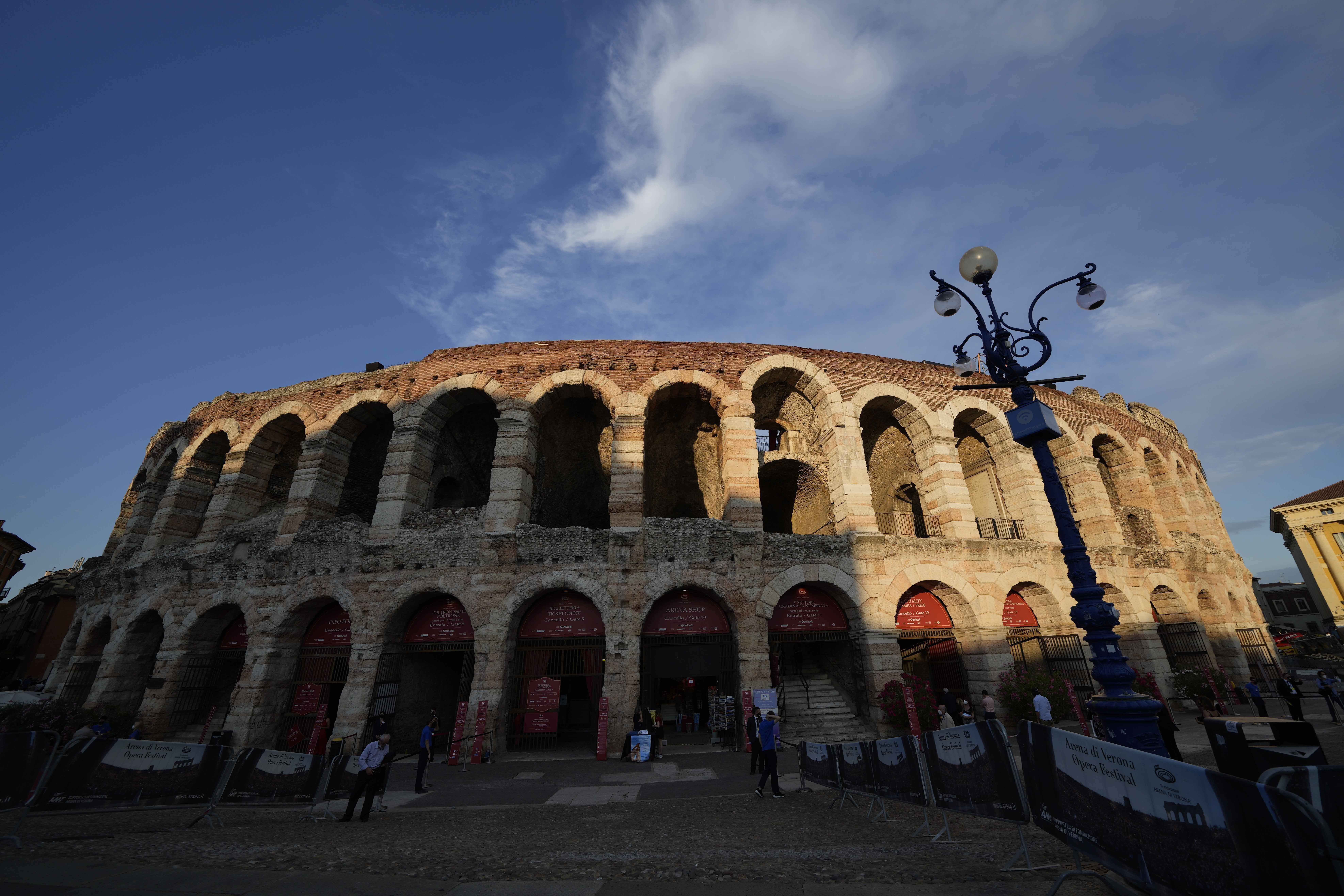 A view of the arena in Verona, Italy, where the opening ceremony for the Milan-Cortina Winter Paralympics takes place on March 6. The Paralympic Games are being overshadowed by military conflicts in Ukraine and the Middle East.