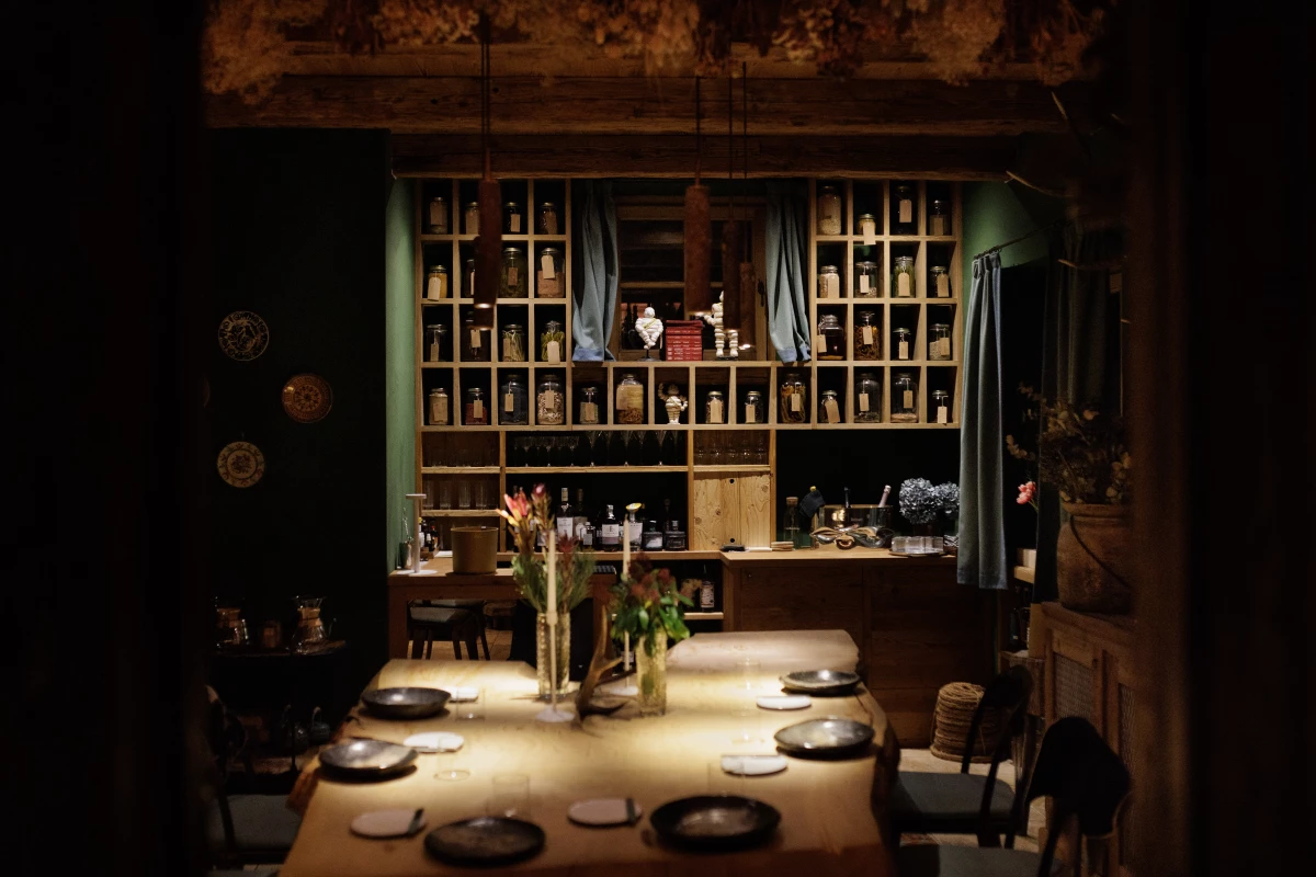 A table setting awaits customers at SanBrite restaurant.