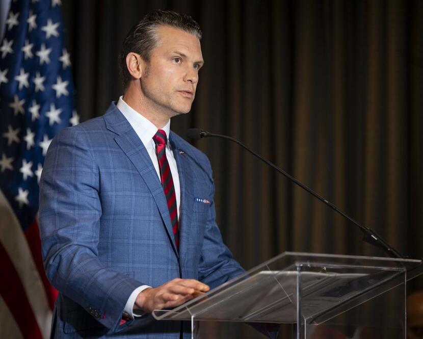 Secretary of Defense Pete Hegseth on April 9, 2025.