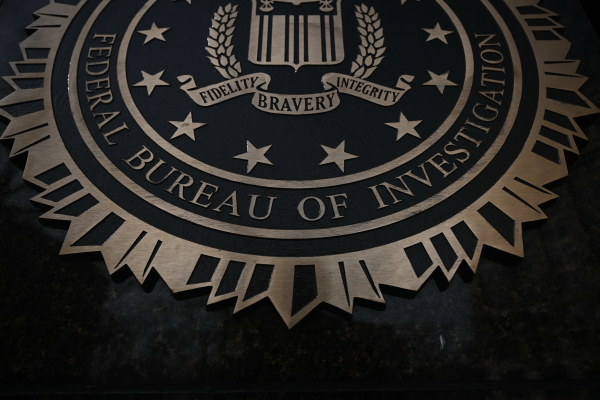 The J. Edgar Hoover building's FBI seal pictured in March in Washington, D.C. Dan Bongino, deputy director of the FBI, announced the bureau’s renewed efforts around three cases on Monday.