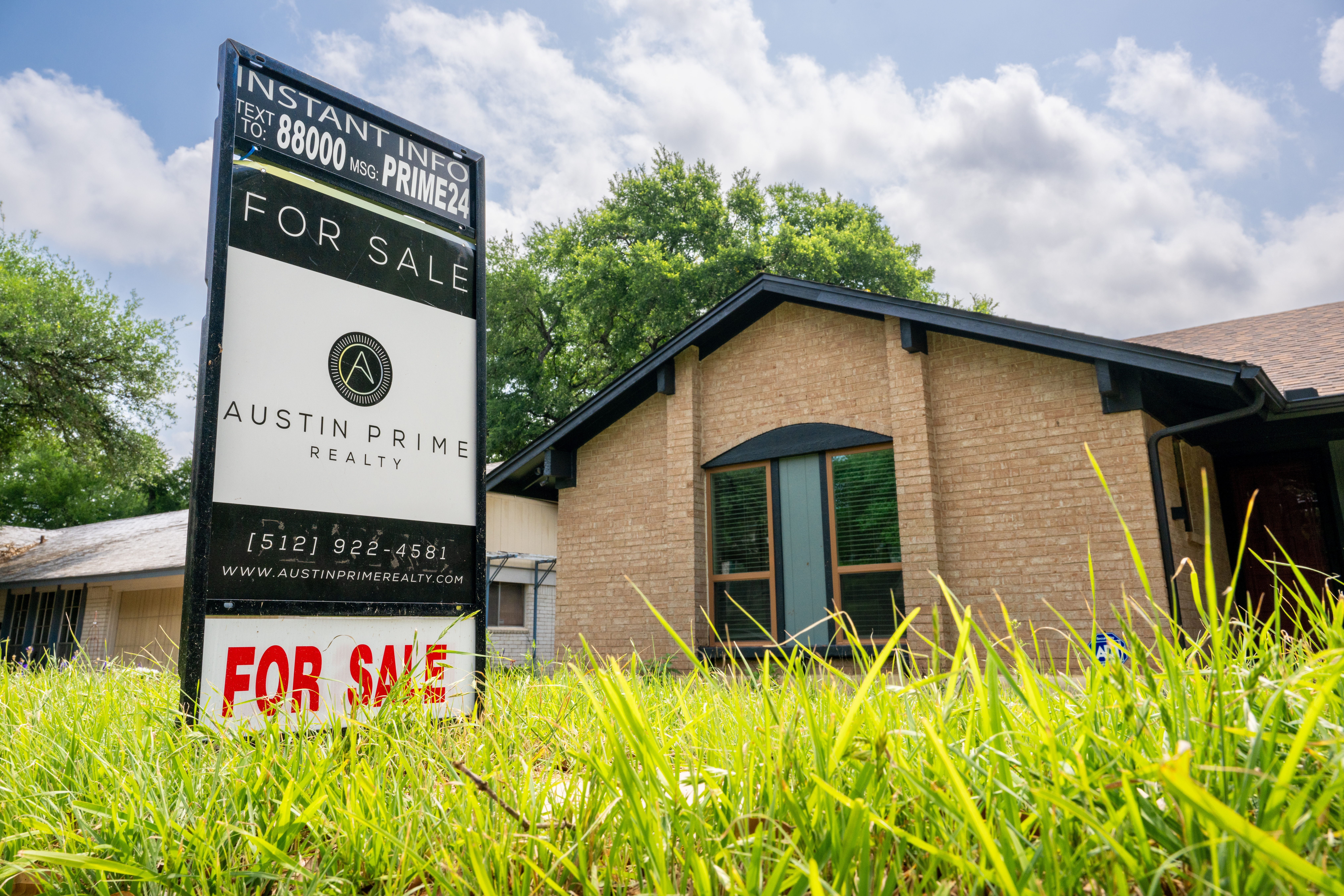 A home is seen for sale on April 24 in Austin, Texas. (Getty Images)