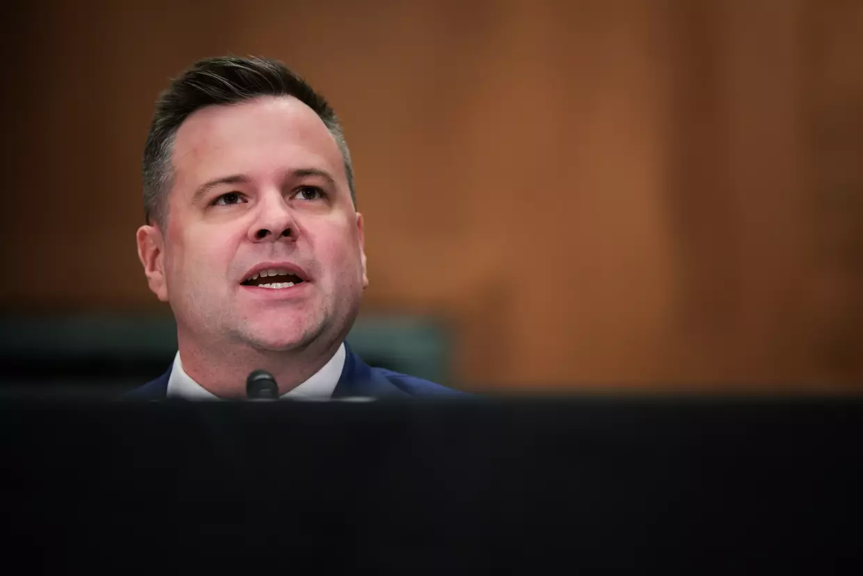 Bill Pulte testifies before the Senate Banking Committee on February 27, 2025. President Trump has picked Pulte to serve as acting director of national intelligence.