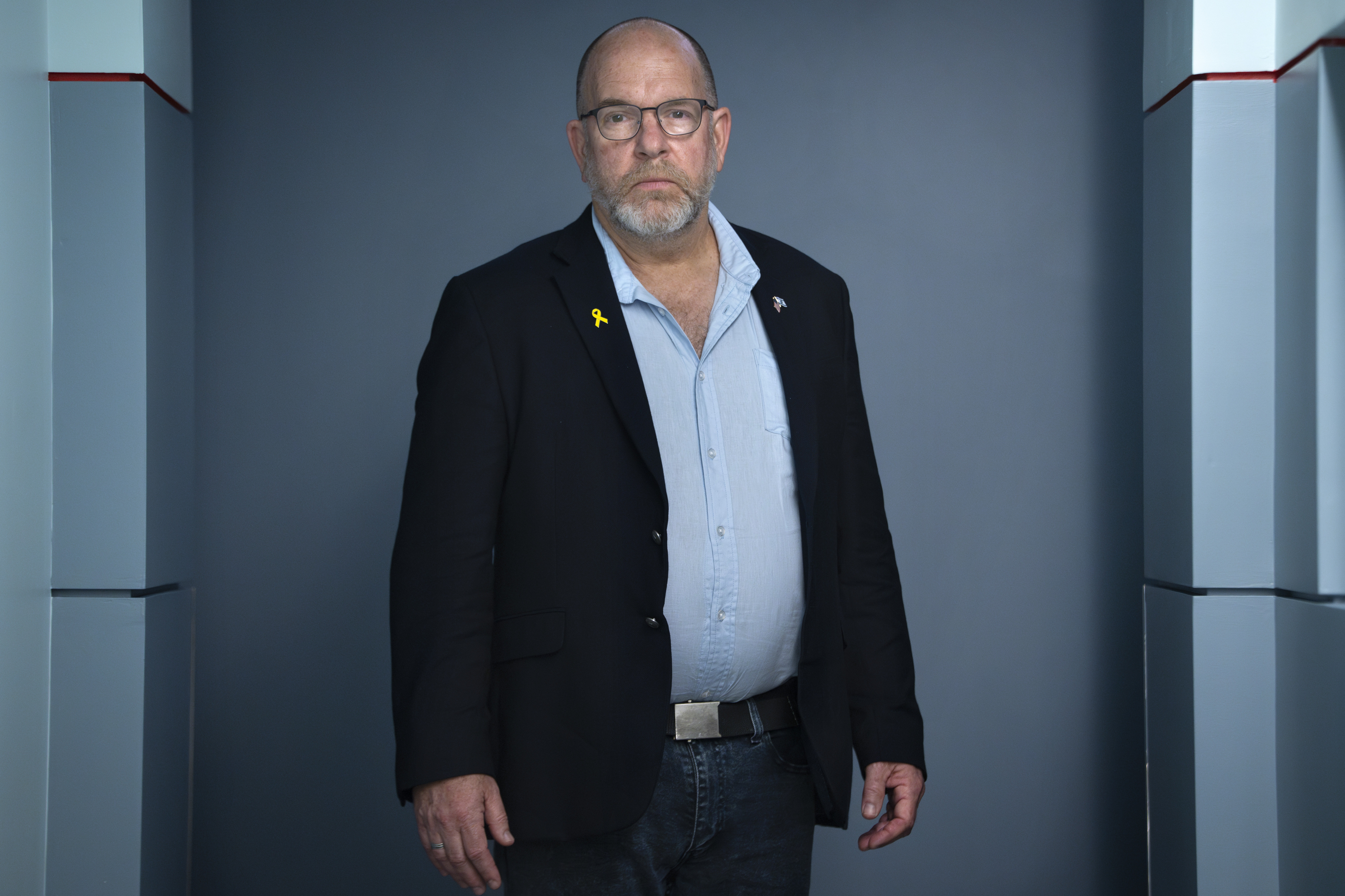 Jonathan Dekel-Chan, whose son Sagui Dekel-Chen, 35, is being held hostage in Gaza by Hamas, poses for a portrait, Wednesday, June 5, 2024, in Washington. (AP)