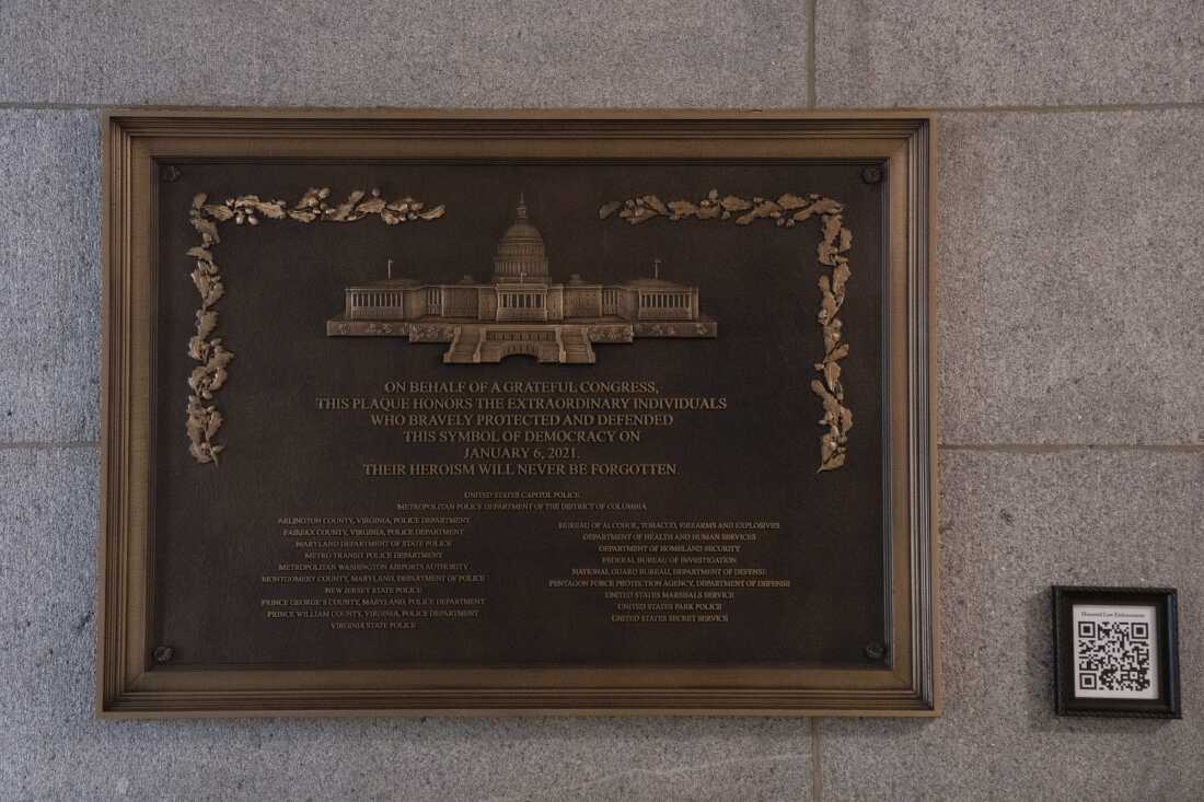 Jan. 6 plaque honoring police officers is now displayed at the Capitol after a 3-year delay