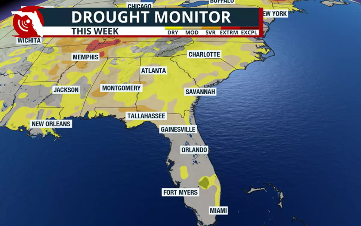 Florida drought map