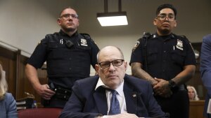 Harvey Weinstein appears in court in Manhattan on Monday, April 21.