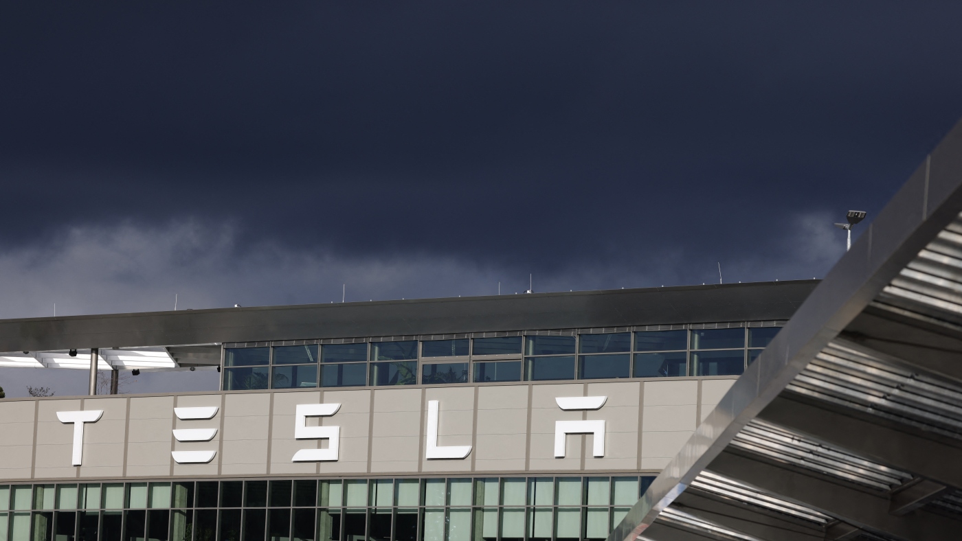 Tesla sales drop in Europe : NPR