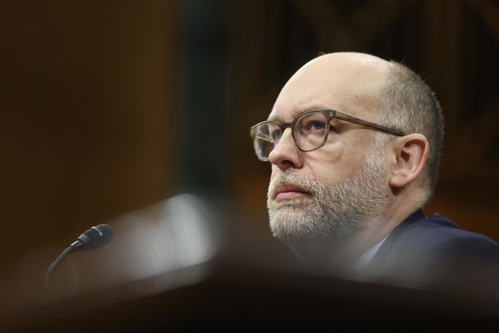Russell Vought, seen on Jan. 22, is now in charge at the United States' consumer finance watchdog. Vought is one of the architects of the conservative policy agenda Project 2025 and was recently confirmed as director of the Office of Management and Budget. (Getty Images)