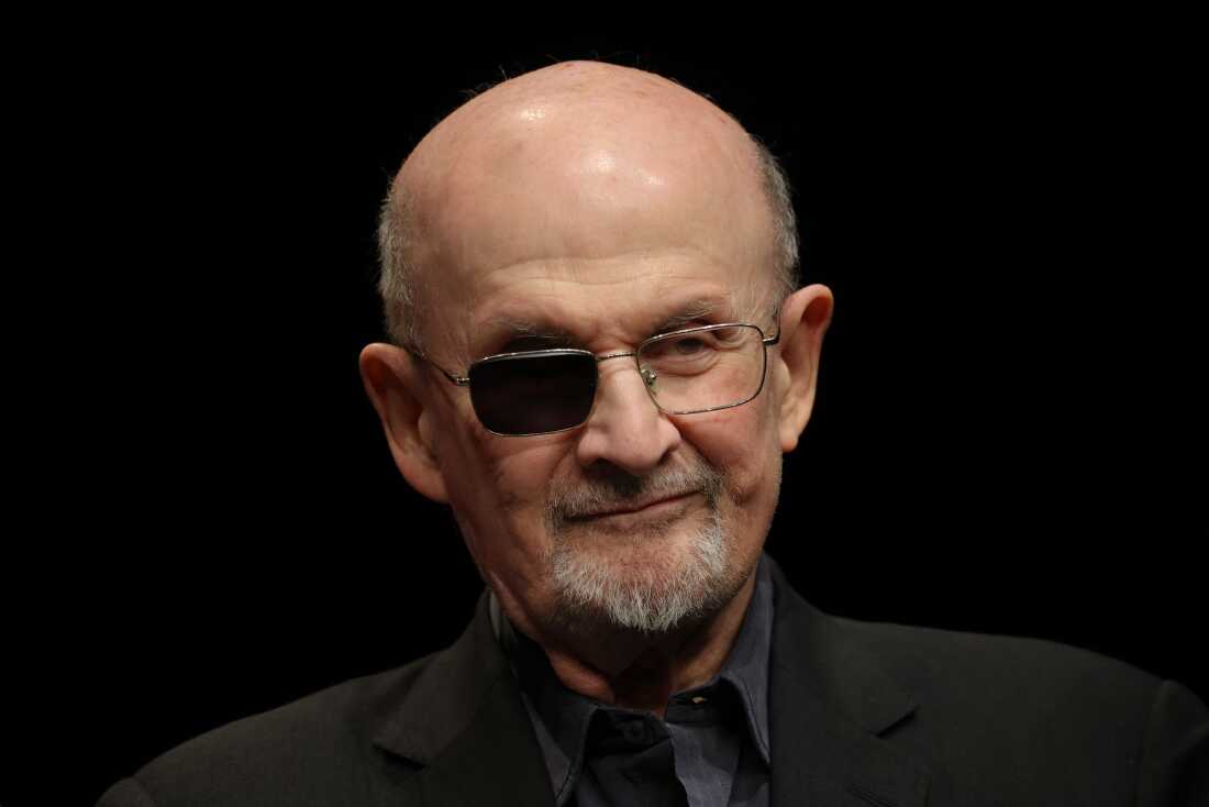 Novelist Salman Rushdie promotes the German-language edition of his book Knife: Meditations After an Attempted Murder in Berlin on May 16, 2024. In the book, Rushdie confronts the 2022 attack that left him blind in one eye.