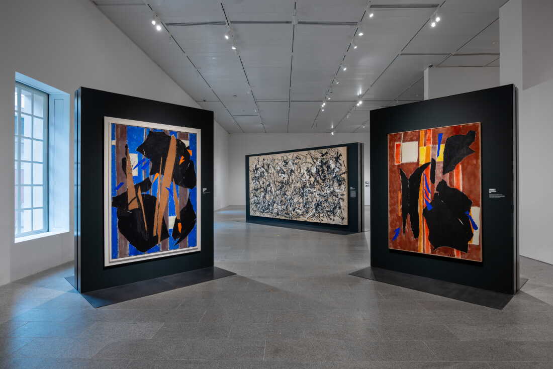 Installation view of Krasner and Pollock: Past Continuous, on view at The Metropolitan Museum of Art, Oct. 4, 2026 – Jan. 31, 2027.