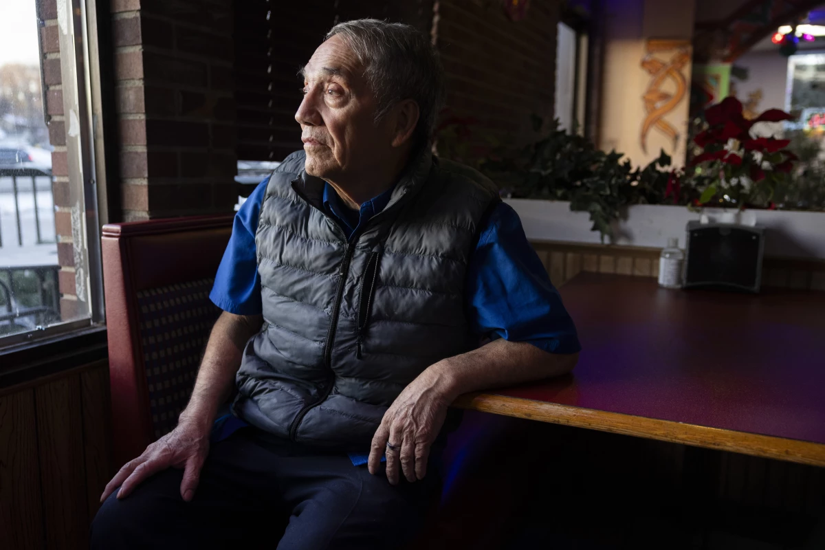 Luis Escoto poses for a portrait inside of his restaurant, El Taquito in West St. Paul, Minnesota.