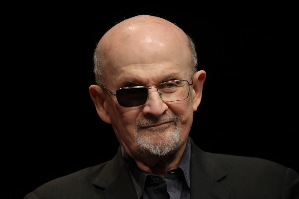 Novelist Salman Rushdie promotes the German-language edition of his book Knife: Meditations After an Attempted Murder in Berlin on May 16, 2024. In the book, Rushdie confronts the 2022 attack that left him blind in one eye.