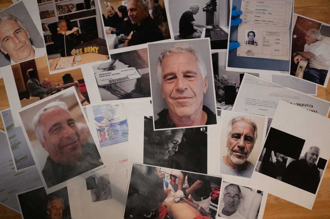This photograph taken in Le-Perreux-sur-Marne, outside Paris on February 9, 2026 shows undated pictures provided by the US Department of Justice on January 30, 2026 as part of the Jeffrey Epstein files. US authorities on January 30, 2026, released the latest cache of files related to the investigation into the late conviceted sex offender Jeffrey Epstein. The files contained references to numerous high-profile figures. (Photo by Martin BUREAU / AFP via Getty Images)