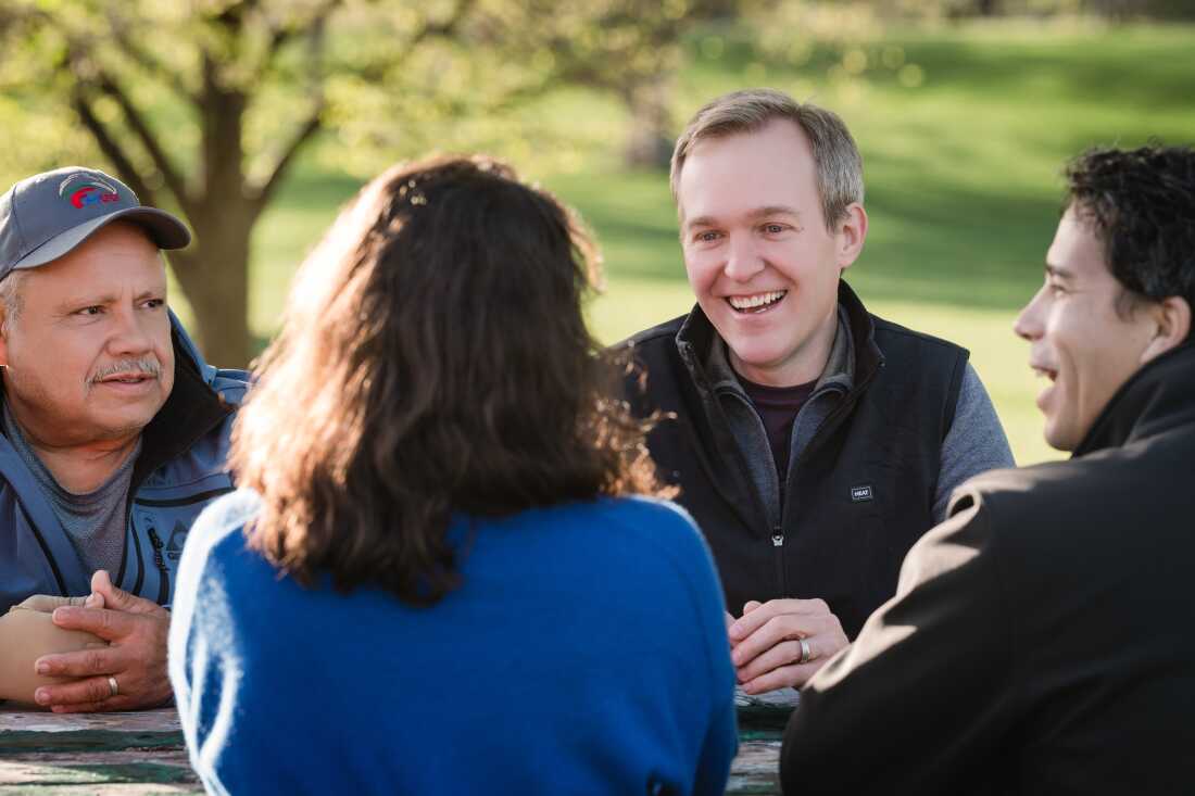 Former Rep. Ben McAdams, seen here in a campaign photo, argues the new district isn't as blue as its rating might suggest and that a more moderate, pragmatic lawmaker makes sense.