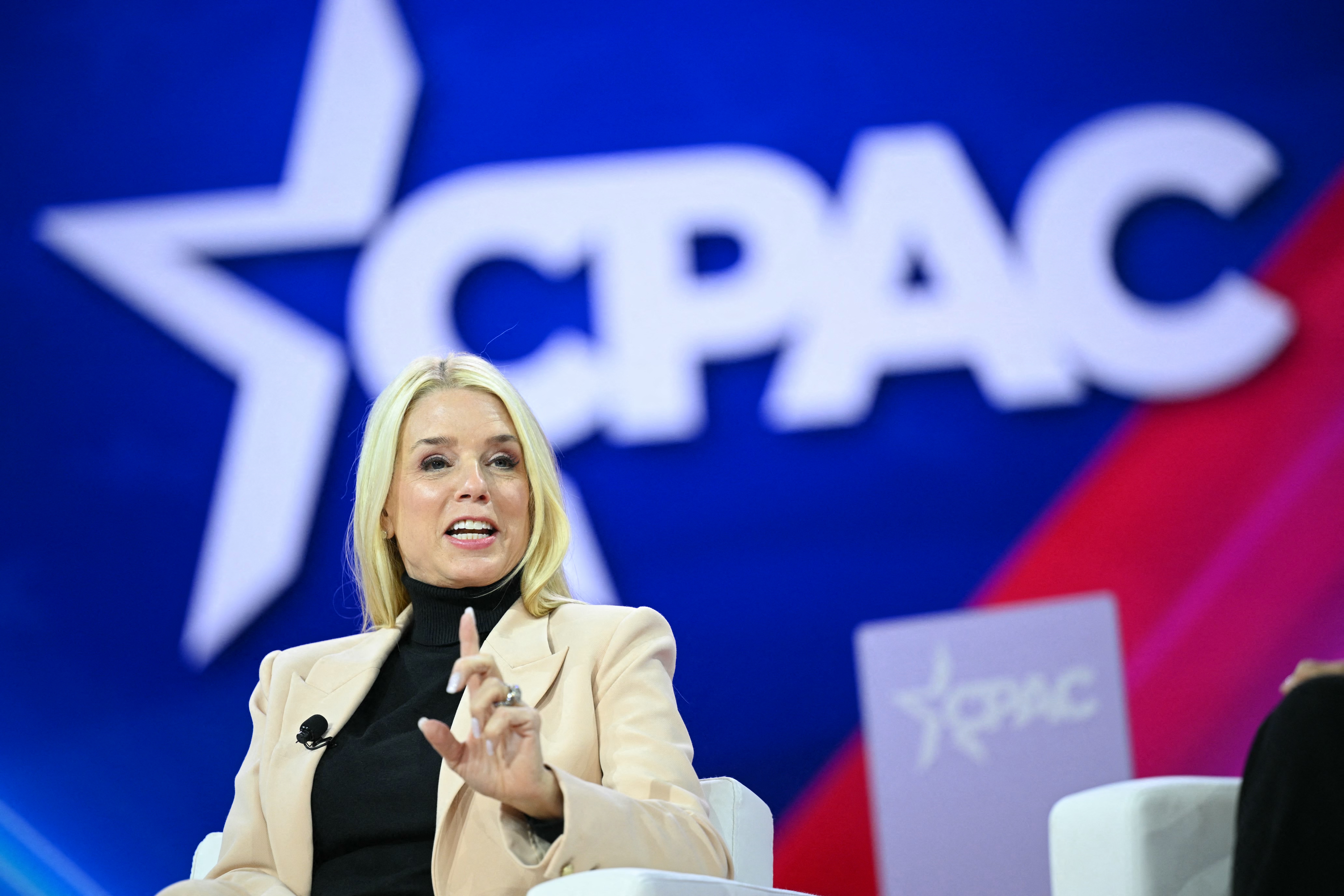 Former Florida Attorney General Pam Bondi speaks during the annual Conservative Political Action Conference meeting on Feb. 23 in National Harbor, Md. (AFP via Getty Images)
