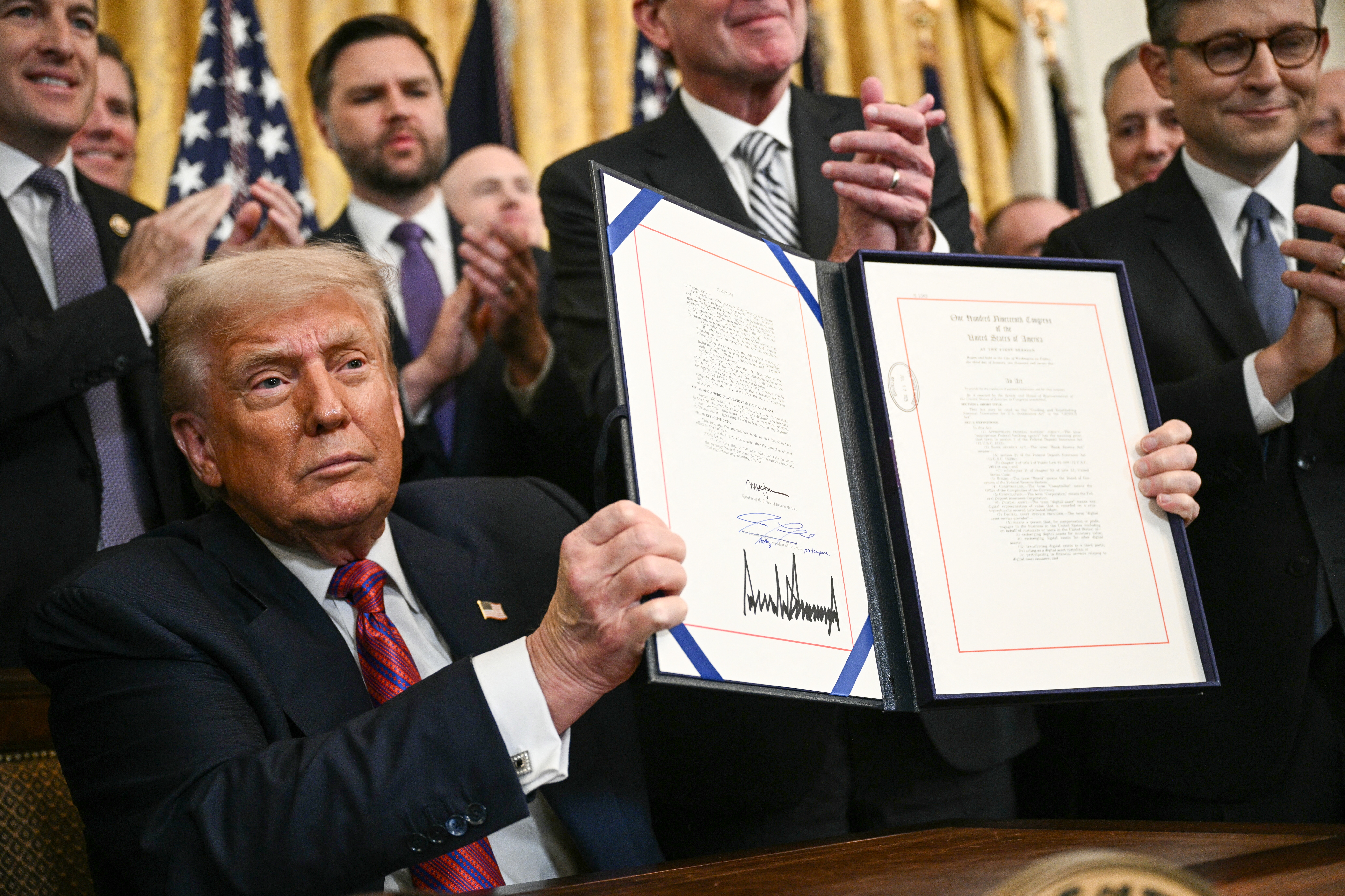 President Donald Trump in July signed the GENIUS Act, the country