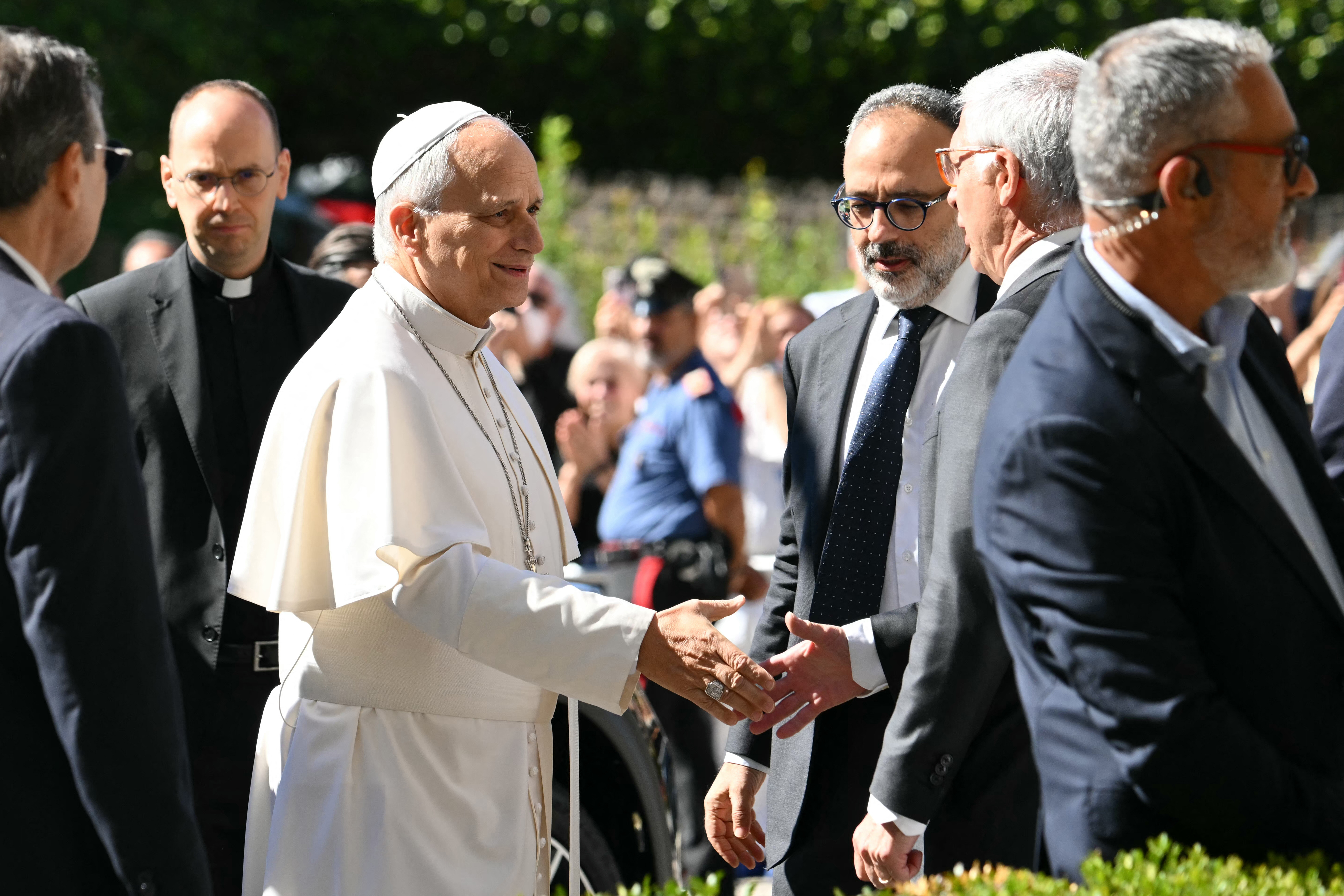 Pope Leo XIV arrives at the Gemelli University Hospital in Rome for an operation to remove a lump from his lung.