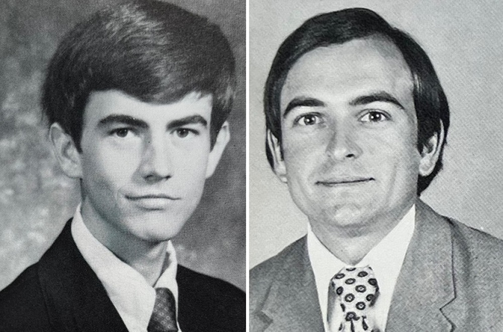 Malcolm Campbell (left) and Don Lawson from their yearbook.