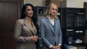Kim Kardashian and Naomi Watts play Allura Grant and Liberty Ronson, respectively, on Ryan Murphy's Hulu show All's Fair.