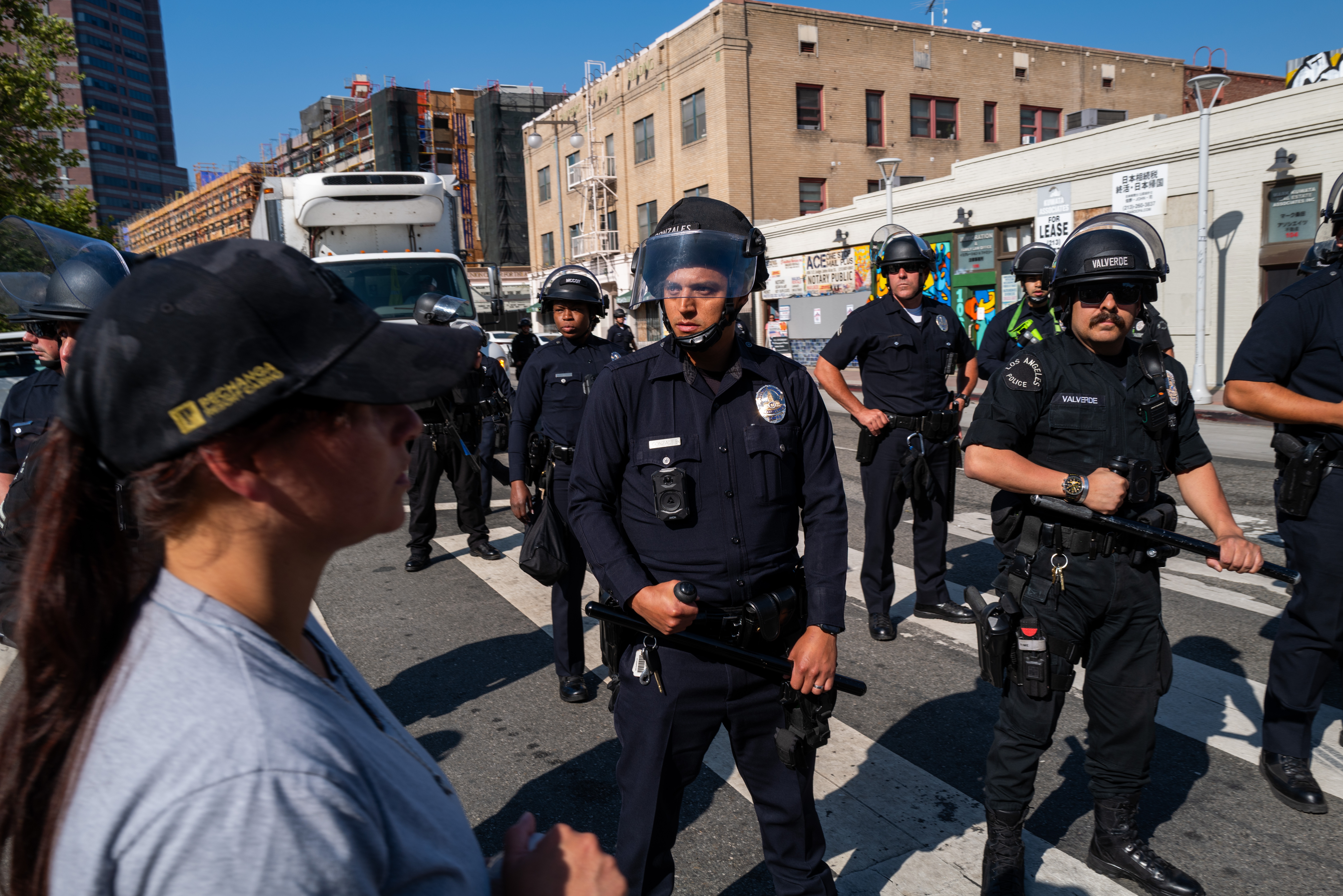 Freelance visual journalist Michael Nigro, shown here at protests in Los Angeles