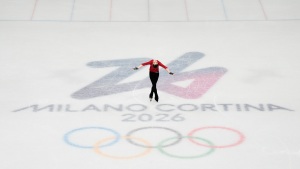 Adeliia Petrosian of Individual Neutral Athletes competes during the women's short program figure skating at the 2026 Winter Olympics, in Milan, Italy, Tuesday, Feb. 17, 2026.