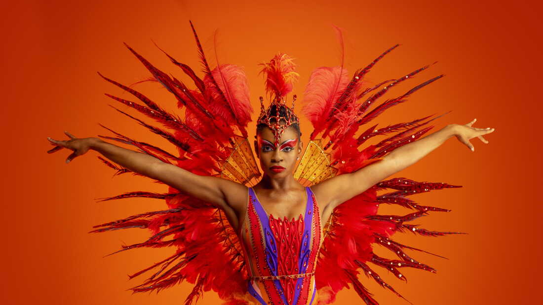 Dance Theatre of Harlem dancer stars in the titular role for the company's revival of its 1982 Firebird production, wearing a costume designed by the late Geoffrey Holder.