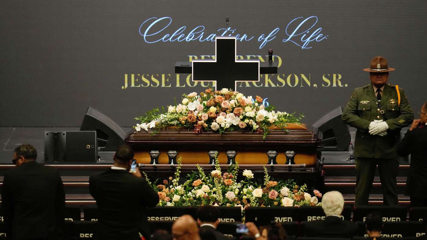 Household, former presidents and a Corridor of Famer give Rev. Jesse Jackson a remaining sendoff : NPR