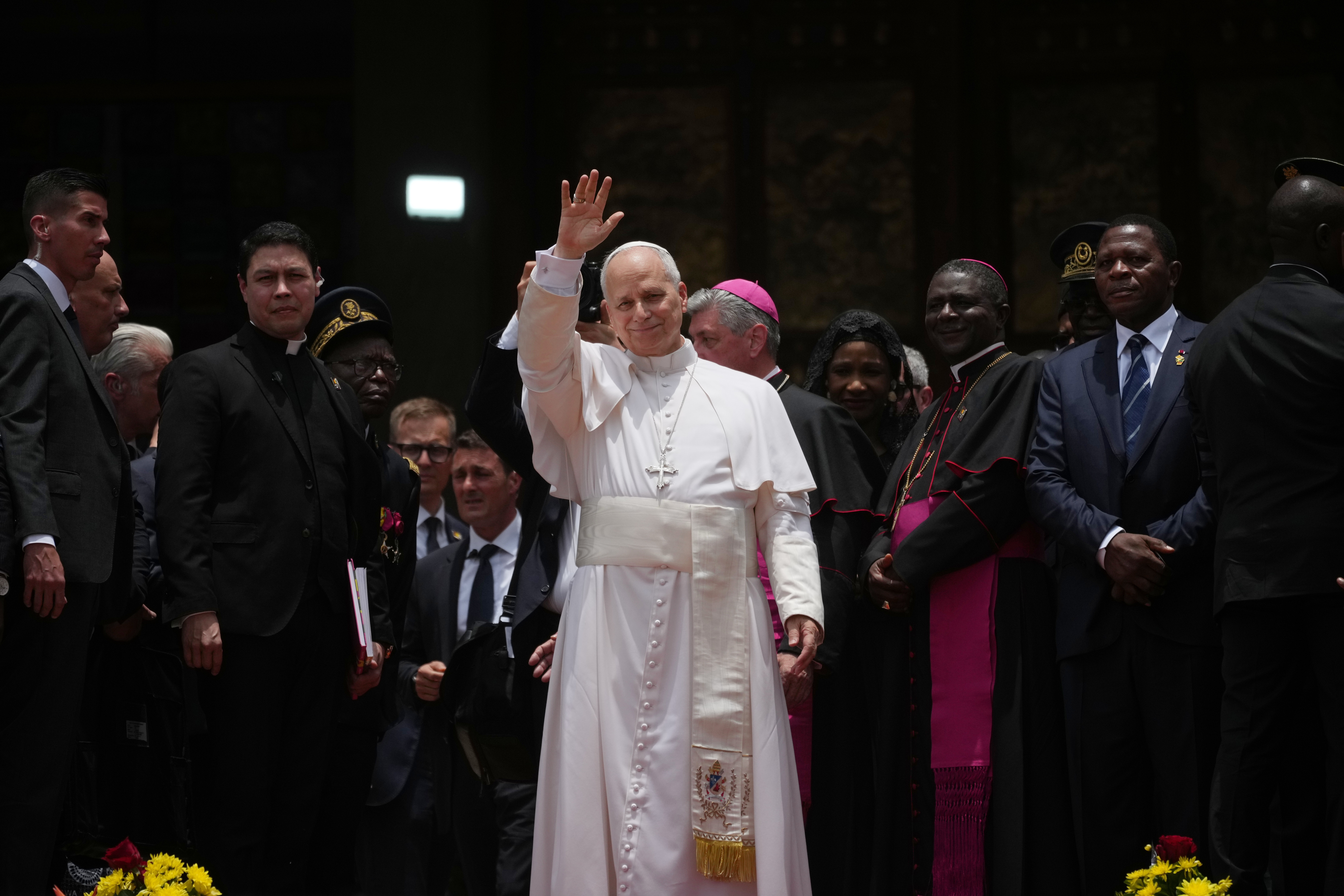 Pope Leo takes aim at 'handful of tyrants' spending billions on war.
