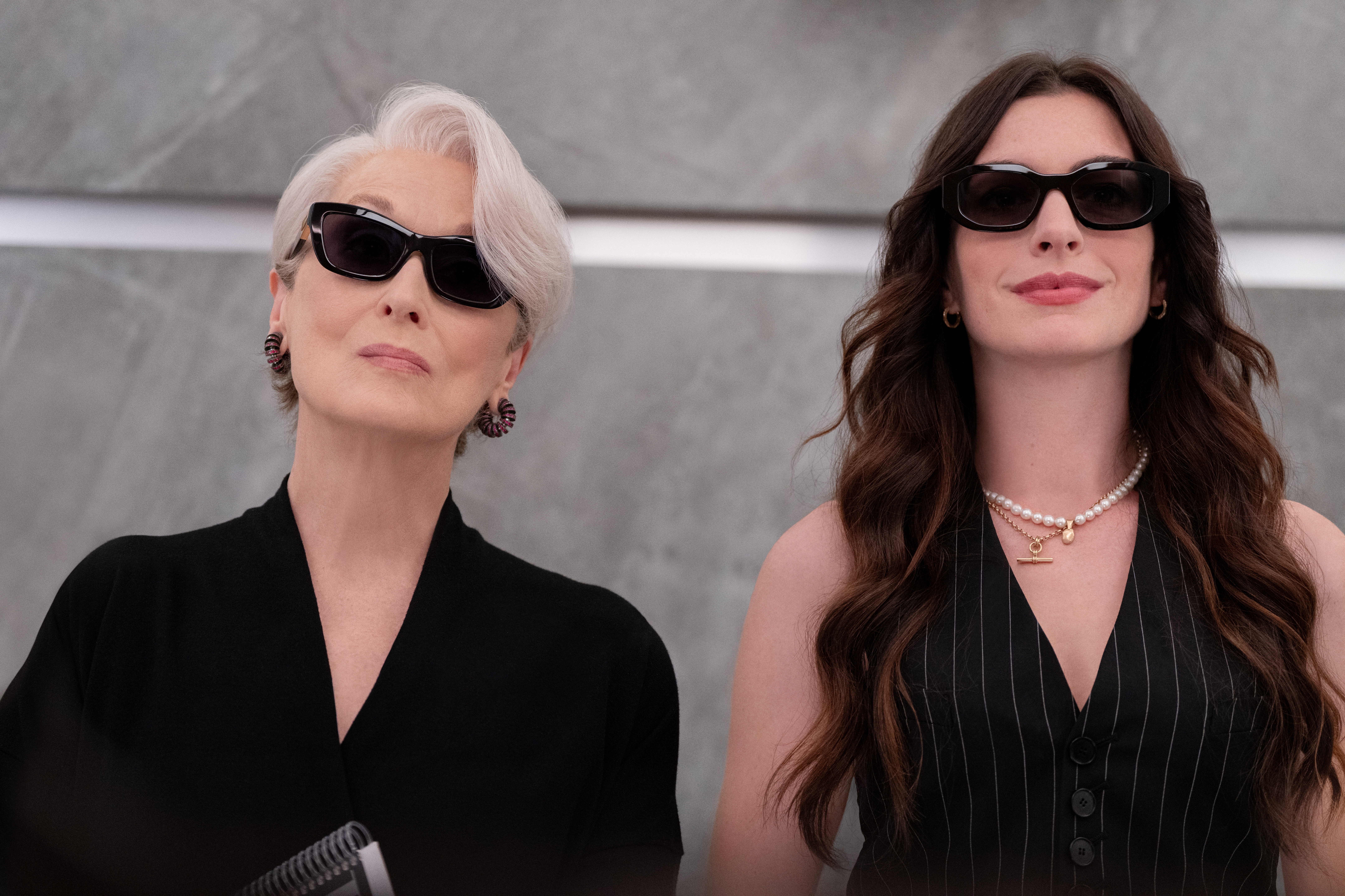 Miranda Priestly (Meryl Streep) and Andy Sachs (Anne Hathaway) in <em>The Devil Wears Prada 2.</em>