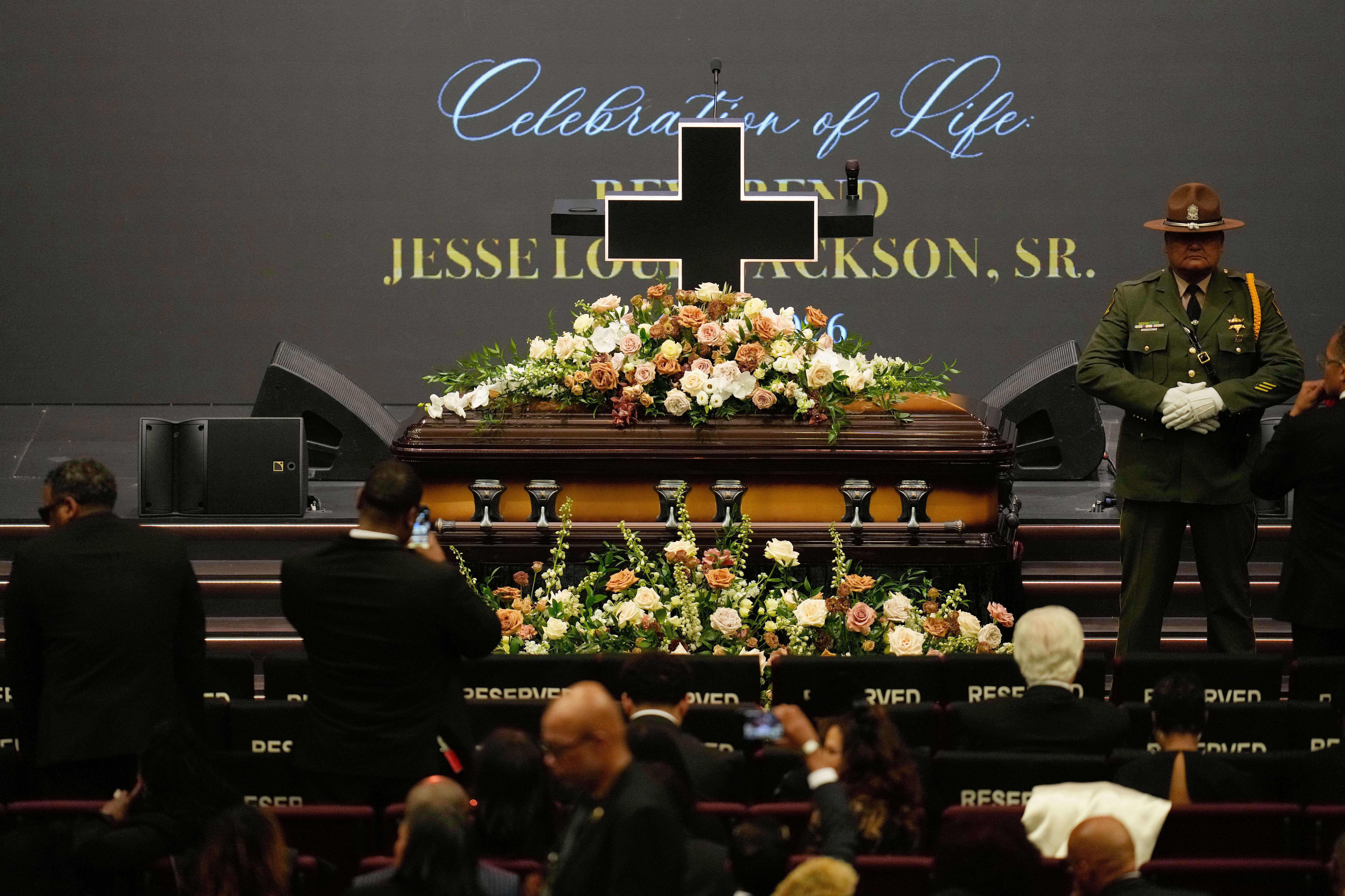 Family, former presidents and a Hall of Famer give Rev. Jesse Jackson a final sendoff