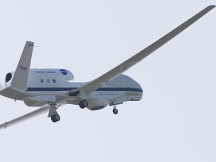 In February 2016, a NASA Global Hawk unmanned aircraft flew across the Pacific Ocean to study a super El Niño. It gathered data about impacts on the atmosphere using onboard instruments and by dropping special instruments into developing storms.