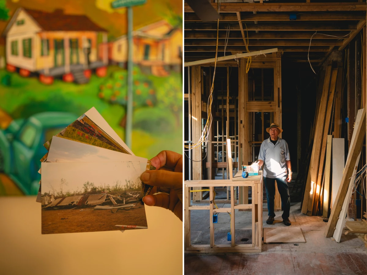 Bynum shows a house he is renovating in the Treme in New Orleans, Louisiana, on Aug. 26, 2025. Bynum owns several houses in the neighborhood.