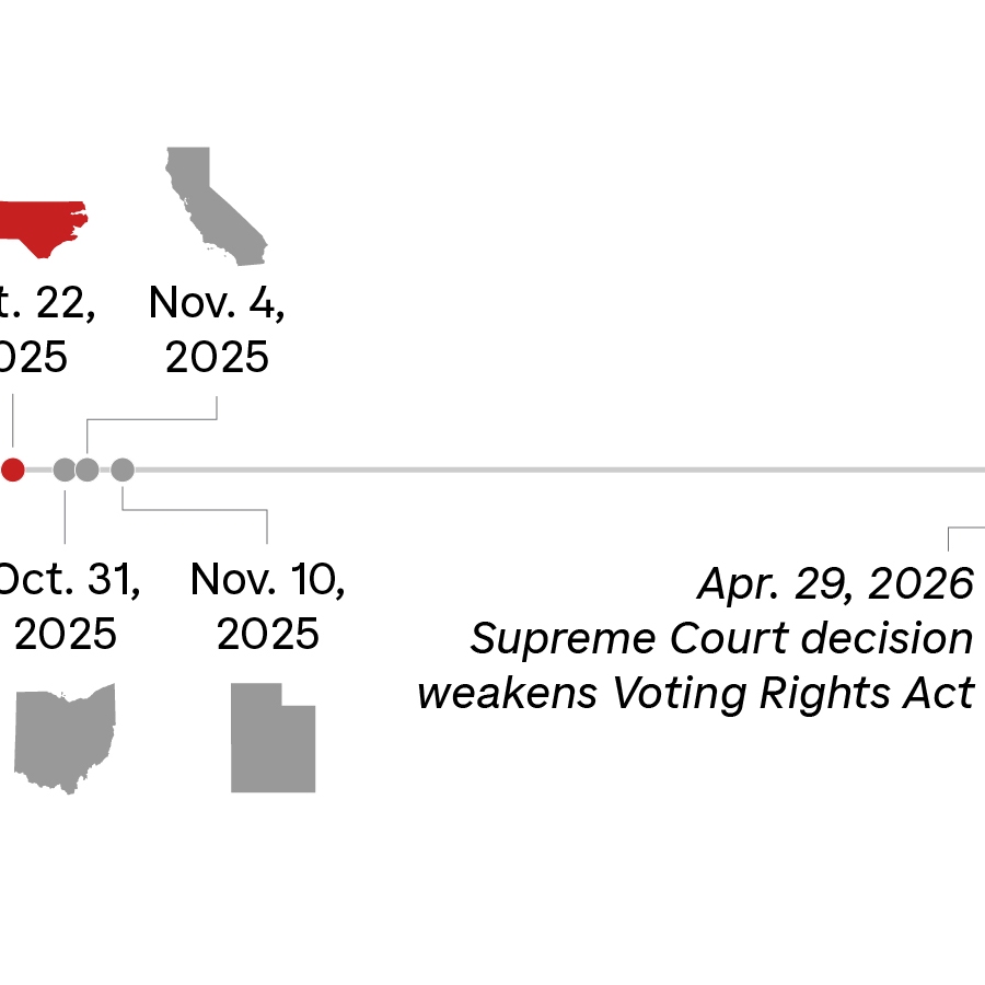 How predominantly Black areas in 6 states have been split up by redistricting