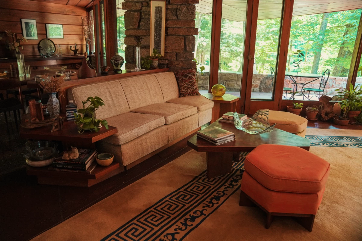 The house is based on a hexagon, which means every room is made up of a combination of triangles.